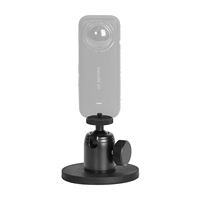Support magnétique pour caméra Go Pro DJI Insta360, adaptateur de trépied pour caméra d'action en aluminium, mini rotule avec revêtement en caoutchouc super résistant