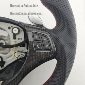 Volante Deportivo de Cuero Perforado y Fibra de Carbono para BMW Serie 3 E90 E91 E92 E93, Producto Popular - Product Image 3