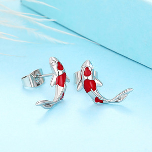 Anillo de Pez Koi Blanco Champán, Aleación con Esmalte, Diseño Bonito, Unisex, para Uso Diario, Regalo, Joyería - Product Image 4