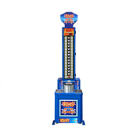 Machine de jeu d'arcade de frappe de boxe à monnayeur (pièces/billets) pour intérieur, garantie 1 an, en métal, en anglais, pour centres de jeux, 110/220V