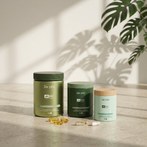 Organic Green Supplement Capsules Airtight Aluminum Jar Food Grade Supplement Jar Aluminium <b>Pill</b> <b>Container</b> - Product Image 3