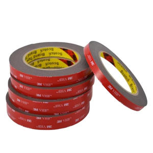 Ruban adhésif double face rouge en PET, personnalisé, en acrylique, résistant aux hautes températures, visqueux, sans trace - Product Image 5