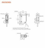 Capteur photoélectrique carré EOS avec triangulation, sortie PNP, IP67, réflexion diffuse pour la détection industrielle de précision intelligente