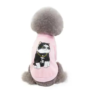 Lovoager atacado china cantão roupas para cachorros roupas pequenas de algodão simples camiseta de cachorro