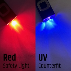 600 Lumens Rechargeable <b>LED</b> UV Flashlight IPX4 Water Resistant Camping Clip-on <b>Mini</b> Keychain with Magnetic Base OEM&ODM Acceptab - Product Image 2