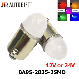 BA9S Signal Lampe Led T4W 2835 2SMD Voiture <span class=keywords><strong>Toit</strong></span> <span class=keywords><strong>Coffre</strong></span> Lumière Miroir Lumière Plaque D'immatriculation Lumière Dégagement Ampoule Blanc Rouge Jaune 12V 24V - Product Image 2