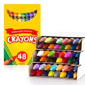 ราคาถูกปลอดสารพิษล้างทำความสะอาดได้ดินสอสีศิลปะ Crayon มืออาชีพ48สีสันศิลปะ Supplie