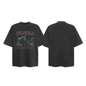 Camiseta <span class=keywords><strong>de</strong></span> Manga Corta con Diseño Vintage <span class=keywords><strong>de</strong></span> Subcultura Urbana Americana, Efecto Desgastado, Decolorado y Manchado, para <span class=keywords><strong>Hombre</strong></span> y Mujer - Product Image 6