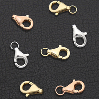 Fermoir à ressort en forme de tête de poisson en or 18 carats pur Au750 pour collier de perles, accessoires de bijouterie DIY