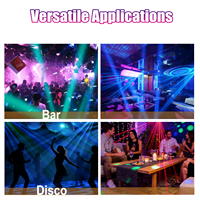 Luces de Escenario 12x25W RGBW 4en1 Láser para Estroboscópico Giratorio DMX512 Activado por Sonido 5 Ángulos de Haz 3200-7800K DJ Discoteca