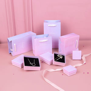 Lot de 50 boucles d'oreilles en mousse fine, taille <span class=keywords><strong>mixte</strong></span>, Logo personnalisé, rond, pour bijoux, boîte en carton rose et bleu - Product Image 3