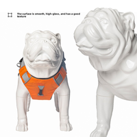 Mannequin de bouledogue anglais détachable grandeur nature, modèle de présentation pour vitrine de vêtements et harnais pour animaux de compagnie