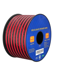 2-Conductor 14 đo PVC tráng đồng LED chiếu sáng Dải oxy-miễn phí cuộn dây loa Cáp đỏ đen mở rộng âm thanh video cáp - Product Image 1