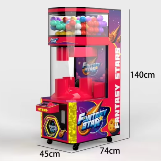 New Commercial Lucky Drop 100mm Coin-operated Game Vending Machine with Bill Acceptor Applicable to Entertainment Venues