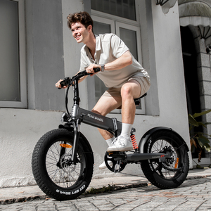EU คลังสินค้าขายใหญ่ของขวัญ 20*4.0 จีน City BIKE ไฟฟ้าจักรยานพับไขมันยางผู้ใหญ่ไฟฟ้าจักรยานด้านหลังมอเตอร์ - Product Image 2