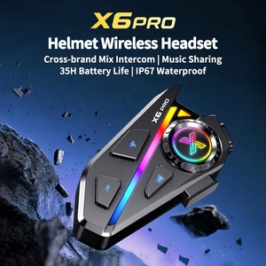 Nouveau casque de <span class=keywords><strong>moto</strong></span> avec interphone 1000m, mixage audio, partage de musique, 35h d'autonomie et haut-parleur dynamique 40mm - Product Image 1