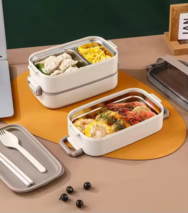 Microwavable Leak Proof Stainless Steel Bento Box Eco-Friendly Portable Lunch Box with Triple Tier for Kids Adults - Product Image 3