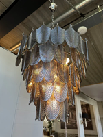 Lustre moderne en verre de style Art déco