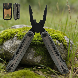 Navaja Plegable Multifunción Negra EDC con Alicates, Herramienta Multiusos Resistente con Clip, para Reparaciones al Aire Libre, Camping y Senderismo - Product Image 5