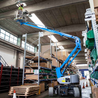 Piattaforma Elevatrice Elettrica Articolata per Installazione Facciate in Vetro 12m 14m 16m 18m 20m 22m Semovente Cherry Picker Manlift AWP