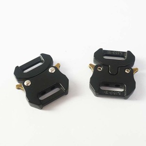 Tactical Metal Side Release Buckles Black Zinc Alloy Durable For Bags And Backpacks Adjustable <b>Webbing</b> Hardware Accessories - Product Image 1