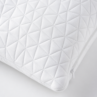 Oreiller en mousse à mémoire de forme matelassé géométrique blanc, taille standard/queen, réglable en hauteur, pour la maison et l'hôtel