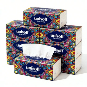 Fazzoletti Viso Morbidi Ricamati a 5 Veli in Pura Polpa di Legno, Personalizzabili con Logo, Marca UNISOFT, Confezione Morbida, OEM - Product Image 2