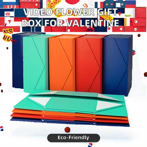 Caja Magnética Plegable de Lujo, Caja Rectangular Larga Multicolor para Cosméticos, Vino, Regalos Navideños - Product Image 2