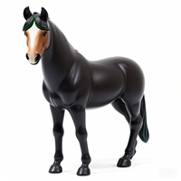 Figurines de chevaux en plastique personnalisées en gros, modèles réalistes d'animaux de ferme, jouets, décoration de gâteaux, cadeau éducatif pour enfants