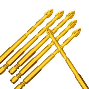 Guest Quality Spiral <b>Drill</b> <b>Bit</b> Hex Shank Bright Finish Masonry Concrete Drilling - Product Image 2