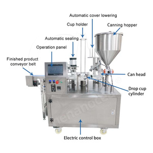 OCEAN <b>Mayonnaise</b> Cup Yogurt Fill Seal Machine Disposable Jam Cup Kcup Royary Fill and Seal Machine - Product Image 2