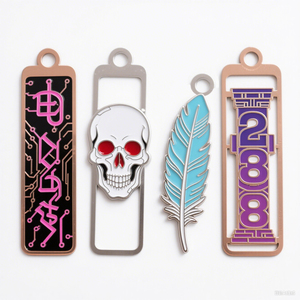 Charming Cute Anime Soft Enamel Page Tags with Metal Hook for Backpack Charms - Product Image 5