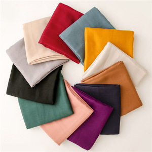 Écharpe d'été en polyester de style coréen, douce au toucher, chaude, unie ou imprimée, double usage, fine et longue, en mousseline de soie - Product Image 2