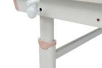 Ensemble de bureau d'apprentissage ergonomique en bois pour filles avec support de posture, table d'étudiant réglable en hauteur manuellement, support de livre détachable