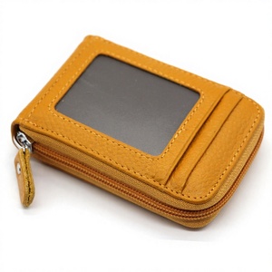 <span class=keywords><strong>Porte</strong></span>-cartes multifonction en cuir, multicolore, antivol, avec fermeture éclair, portefeuille vertical court, <span class=keywords><strong>porte</strong></span>-monnaie, en stock - Product Image 1