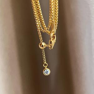 Chaîne de clavicule en argent massif S925 avec pendentif en platine ajustable à motif de clé, chaîne à maillons universelle, bijoux assortis - Product Image 3