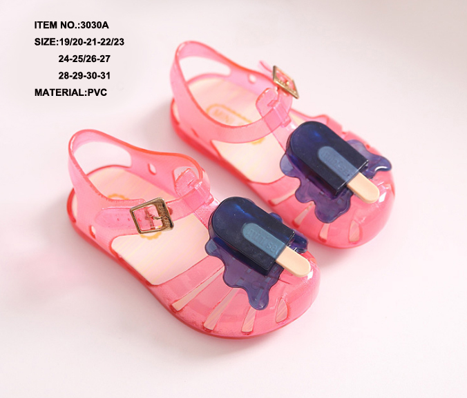 Детские сандалии на заказ, дешевые детские сандалии с рисунком из мультфильма, плоская подошва, желе, садовая обувь, детские сандалии
