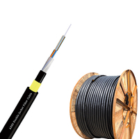 Cable de Fibra Óptica G652d Adss12-48c de 2 km en Rollo, Cable de Fibra Óptica Monomodo para Exteriores de 12 Núcleos