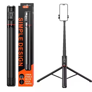 Caliente C10 1,83 M Rechargebal teléfono móvil 3 en 1 interpretado Selfie Stick trípode coche para Vlog - Product Image 1