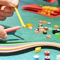 Kits de démarrage pour le quilling sur papier 26801 avec papier à quilling, planche à quilling, peigne, outil de curling, stylo à quilling à fente et aiguilles