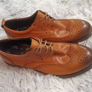 Zapatos Formales Italianos para Hombre, de Alta Calidad, Transpirables, de Cuero Genuino, Diseño de Punta Redonda, Modernos, Cómodos, que Aumentan la Estatura - Product Image 1