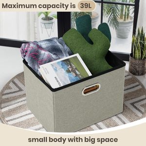 <span class=keywords><strong>Banc</strong></span> <span class=keywords><strong>de</strong></span> <span class=keywords><strong>rangement</strong></span> en tissu moderne <span class=keywords><strong>de</strong></span> 17 pouces avec tabouret <span class=keywords><strong>de</strong></span> poitrine court au <span class=keywords><strong>design</strong></span> chinois pouf <span class=keywords><strong>de</strong></span> chambre pliant avec poignées - Product Image 3