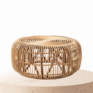 Mesa de ratán resistente para uso en interiores y exteriores para espacios de jardín y patios con detalles tejidos - Product Image 5