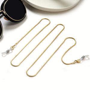 Cordons et sangles pour lunettes de soleil et de vue en cuivre plaqué or mat de haute qualité, chaînes pour lunettes, cordon doré - Product Image 2