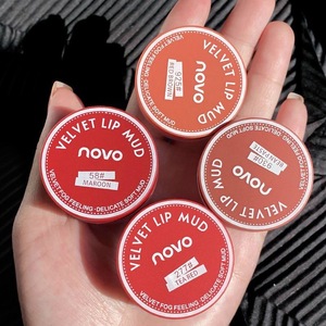 Maquillaje NOVO Jelly Canned Lip Mud Lip Glaze, Labial Líquido Mate Aterciopelado Impermeable con Acabado Niebla, Fácil Aplicación, Tamaño Regular, Lápiz Labial para Mujer - Product Image 5