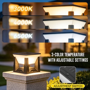 Lámpara Solar para Poste, IP65 Impermeable, para Jardín, <span class=keywords><strong>Pilar</strong></span>, Valla, Puerta, Columna, 15cm 20cm, Alto Brillo - Product Image 4