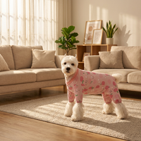 Sevimli Desenli Köpek İyileşme Tulumu Ameliyat Sonrası Yalama Önleyici Şık Evcil Hayvan Tulumu Yumuşak Pamuklu Koni Alternatifi Yıkanabilir Özel Toptan