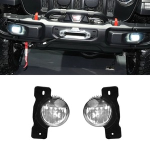 กรอบไฟตัดหมอกรถยนต์ ไฟตัดหมอก LED ด้านหน้าสำหรับ JL Wrangler 2018-2020 ชุดแต่งรถยนต์ อุปกรณ์เสริมรถยนต์ - Product Image 1