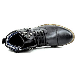 Stivaletti da <span class=keywords><strong>Uomo</strong></span> 2024 Stile Britannico alla Moda in Pelle PU <span class=keywords><strong>con</strong></span> <span class=keywords><strong>Cerniera</strong></span> Resistenti all'Usura Stivali da Moto Scarpe Eleganti - Product Image 4