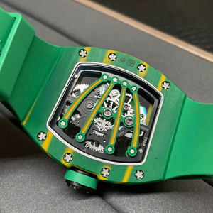 Reloj Mecánico RM Ultraligero con Esfera de Fibra de Carbono, Patrón de Lagarto Verde, Movimiento de Cuerda Manual Tourbillon, Reserva de Marcha de 48 Horas - Product Image 5